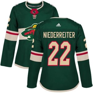 Damen Minnesota Wild Trikot Nino Niederreiter 22 Grün Authentic